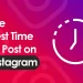 the best time on post on instagram by socinator