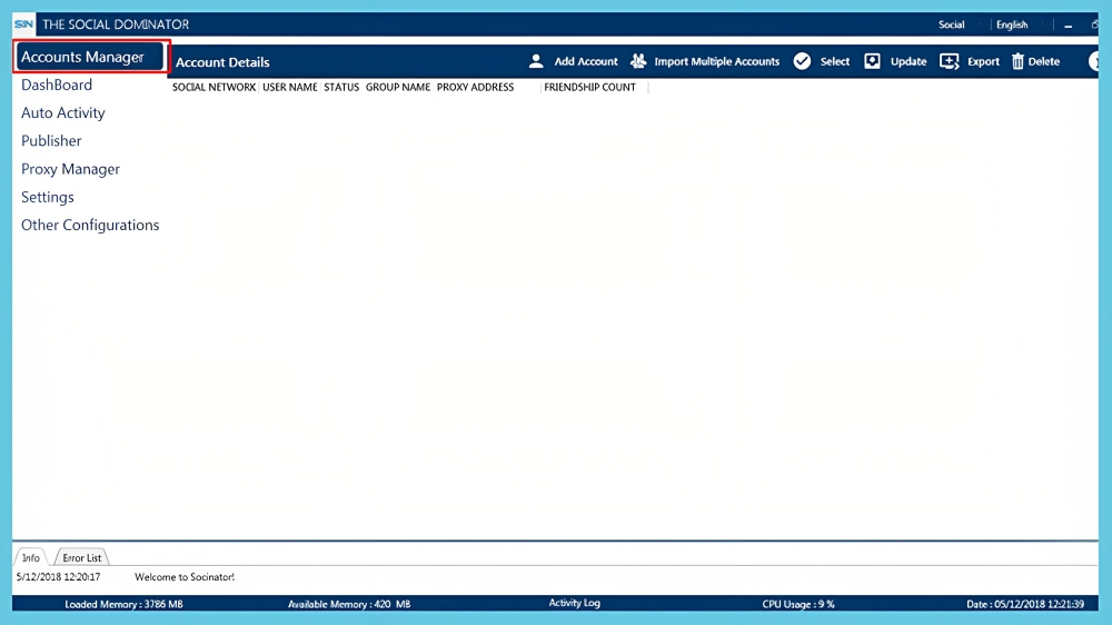 Socinator-Accounts-Manager
