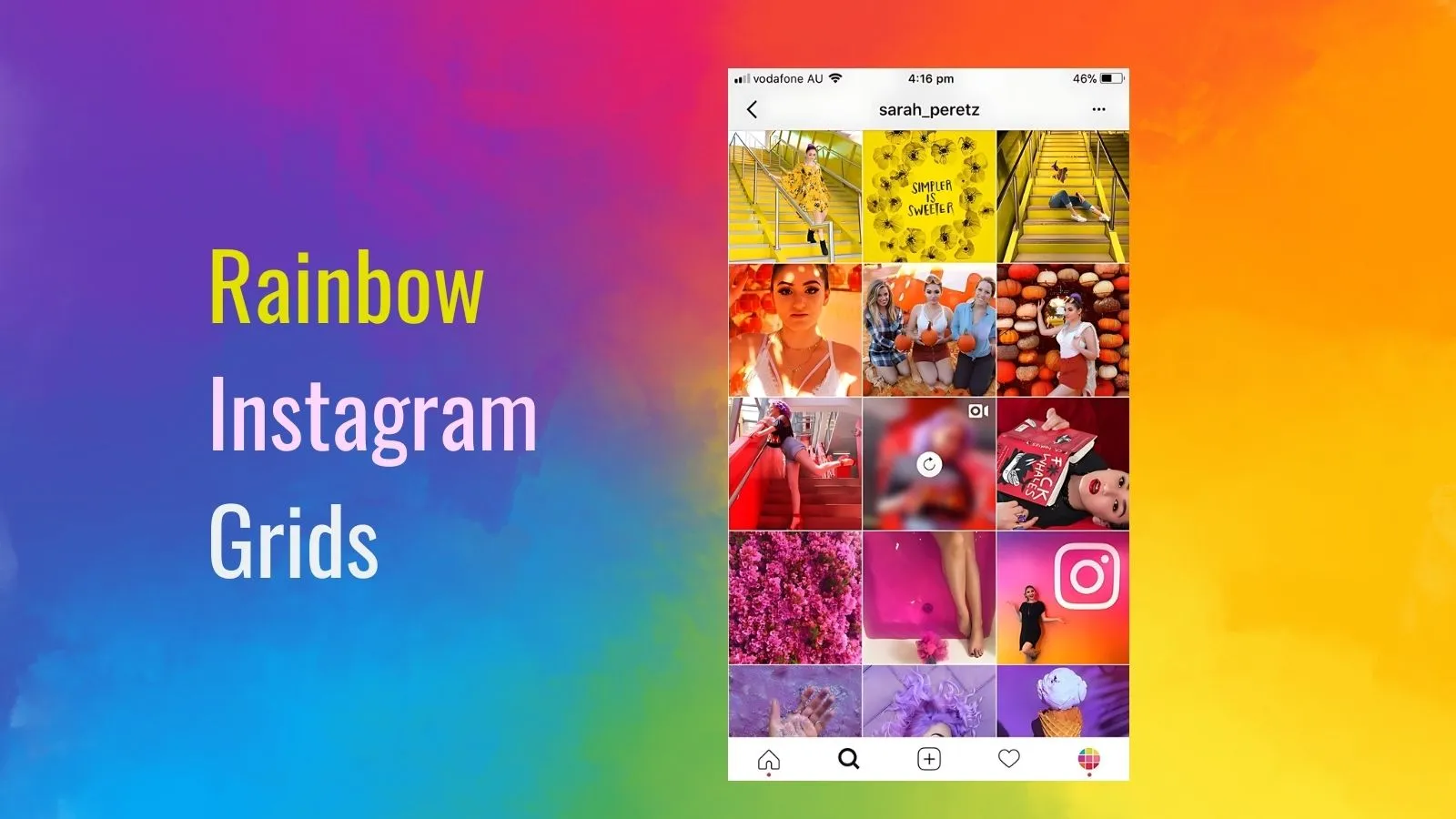 rainbow-instagram-grid-layout