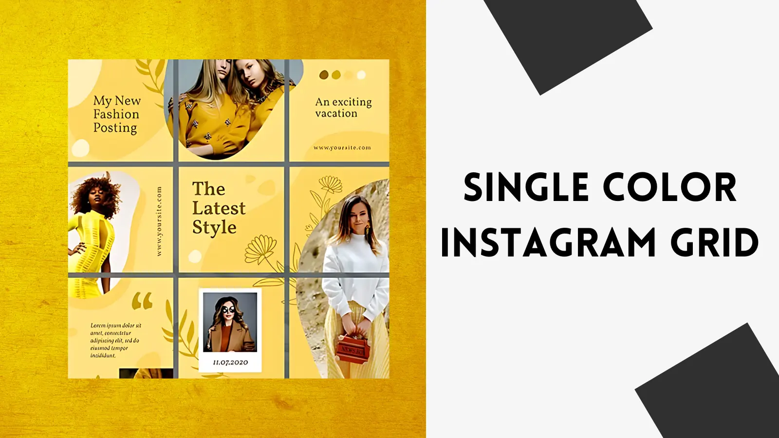 single-color-instagram-grid-layout