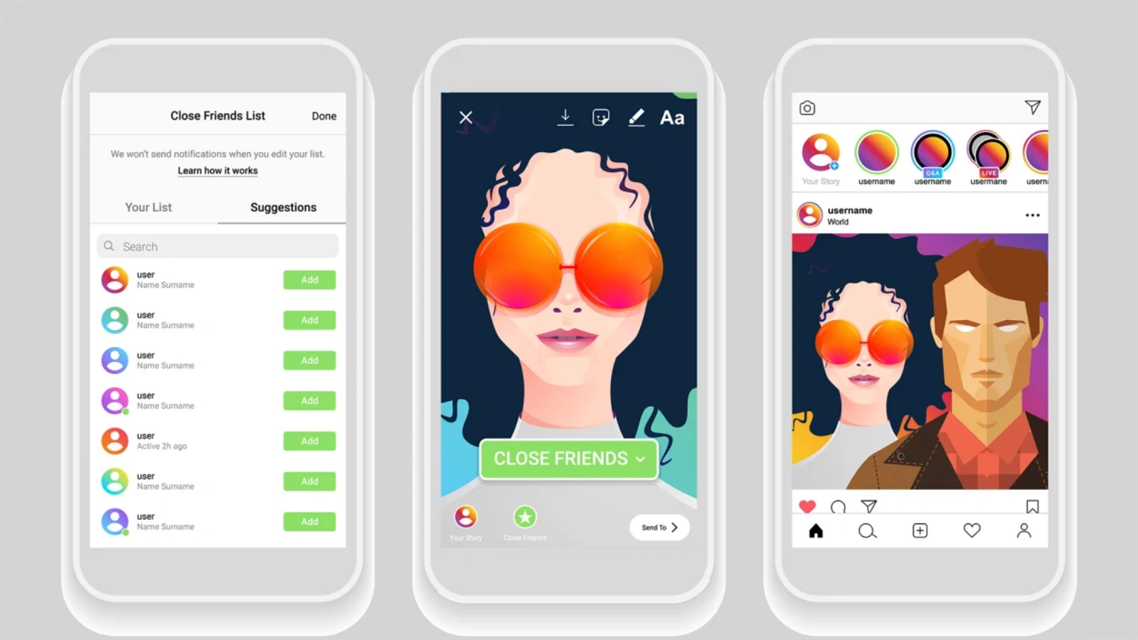 How to Put a Close Friend's Story on Instagram close-friends-instagram