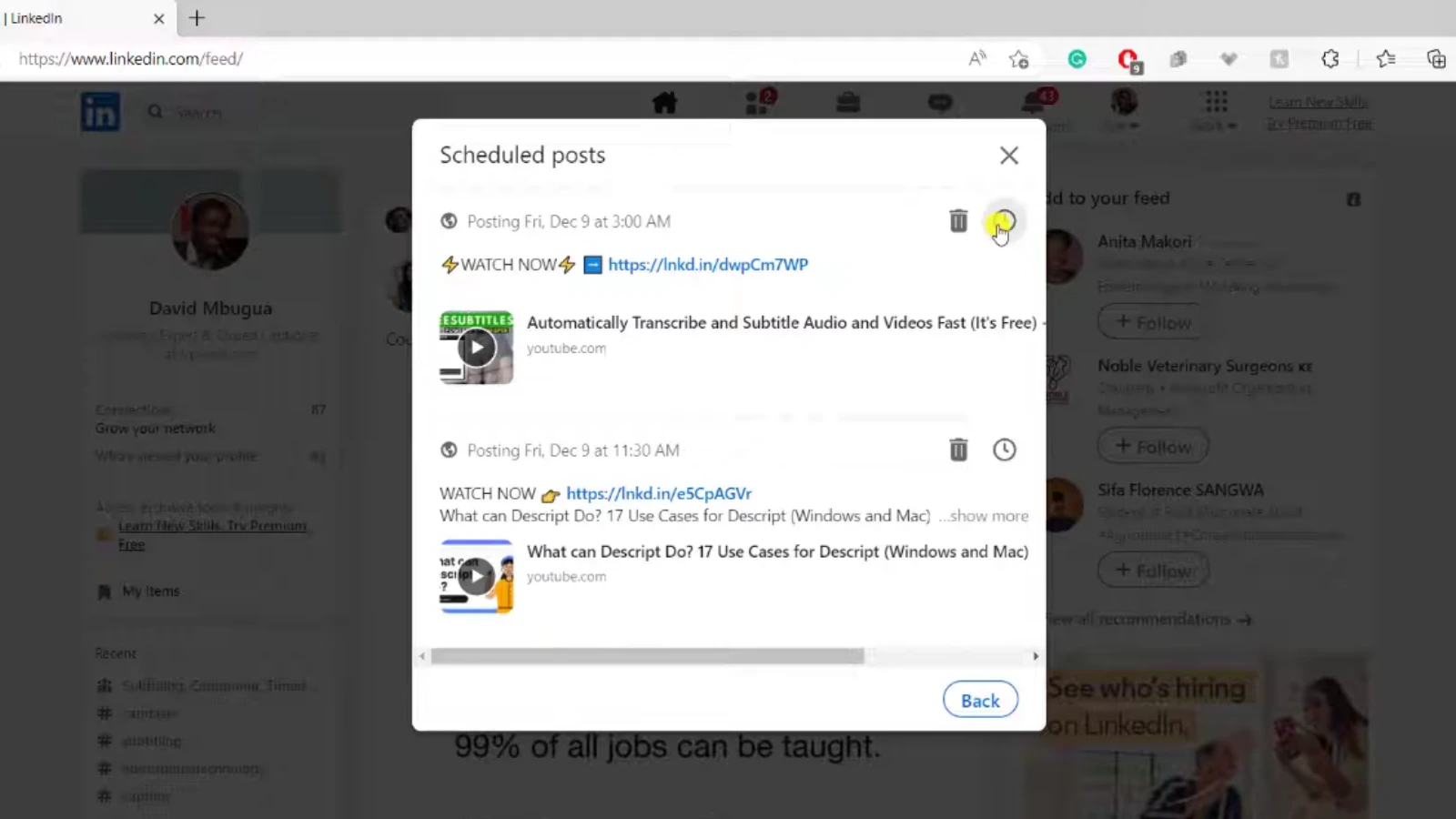 Scheduling On LinkedIn scheduled-post-in-linkedin