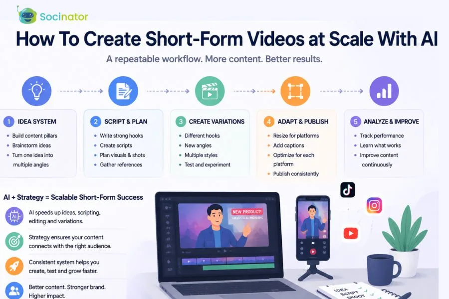 How To Create Short-Form Videos at Scale With AI